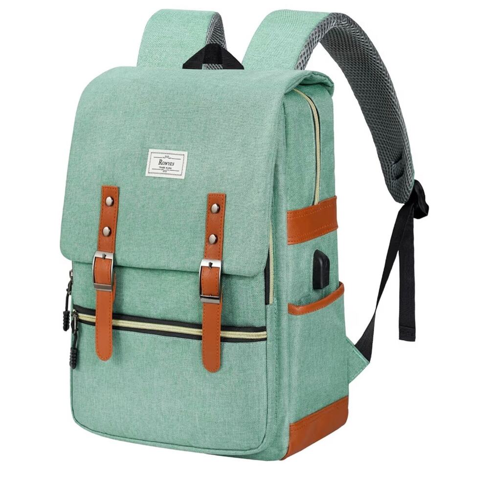 Ronyes Eco-Friendly Vintage Laptop Backpack for Women Men,Travel Backpacks with